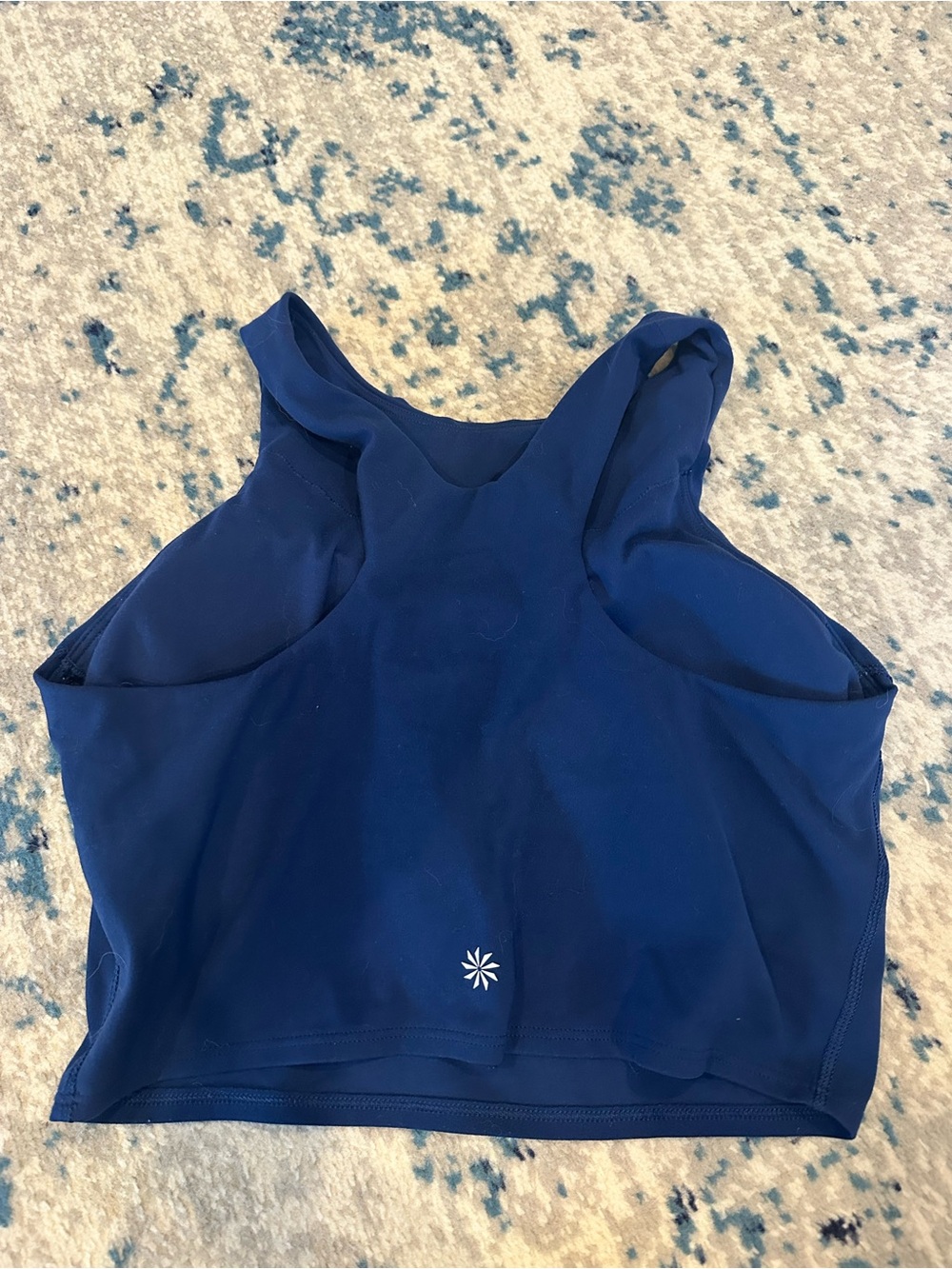Athleta ConsciousCrop Tank Top navy color size small